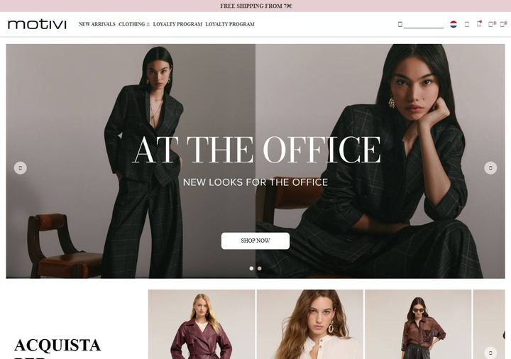 Screenshot della home page di Motivi che mostra le sue offerte attive, ottenuto il 19/10/2026